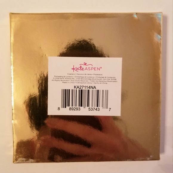 Kate Aspen Under the Stars Glass Coaster Set of 2 - Picture 6 of 6